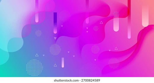 Memphis style abstract background with geometric shapes, colorful playful patterns, creative retro 80s and 90s inspired design perfect for posters, banners, and digital compositions.