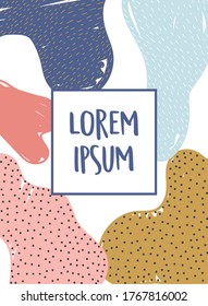 memphis style abstract decoration texture with spots banner vector illustration