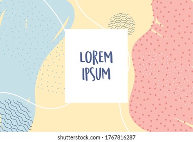 memphis style abstract decoration texture diffuse colored spots vector illustration