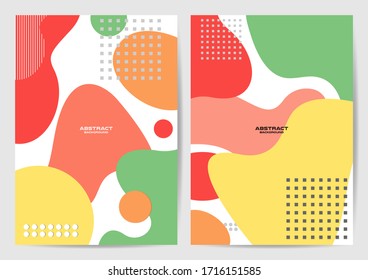 Memphis style Abstract freeform shape geometric  background    Vector   illustration  Poster Creative Background  Template Design