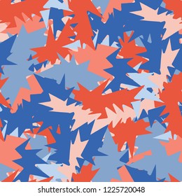 Memphis Style Abstract Geometric Texture Seamless Vector Pattern, Hand Drawn Grunge Shapes Illustration for Trendy Fashion Prints, Kids Packaging, Graphic Decor, Marine Gift Wrap, Beach Backgrounds