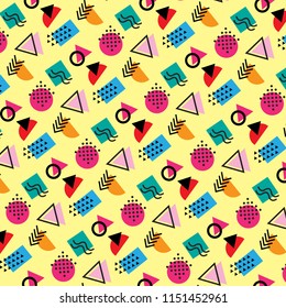 Memphis style abstract pattern