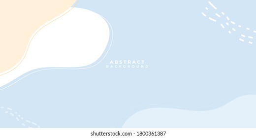 Diseño de fondo de presentación abstracta de estilo Memphis. Diseño de fondo geométrico colorido. Composición de formas de fluido azul con gradientes de moda