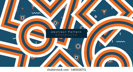 Memphis style background. Abstract shapes compositions.