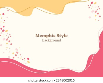 Memphis Style Background Banner Template Design