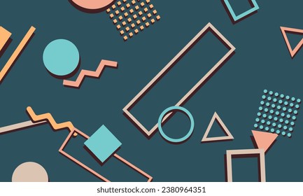 Memphis style background. Design for website.