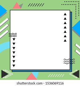 Memphis style background. Soft color With basic shape elements. Design ideal for Banner, Web, Promotion, Ads - Vector