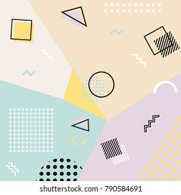 Memphis style background template
