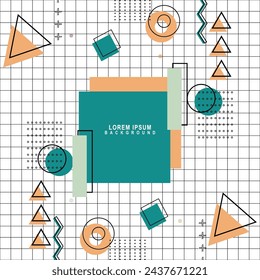 Memphis style background. Template for ads.