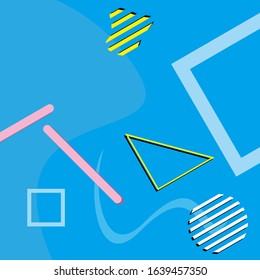 memphis style background vector graphics are usually used for poster, brochures and others