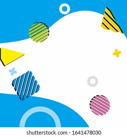 memphis style background vector graphics are usually used for poster, brochures and others