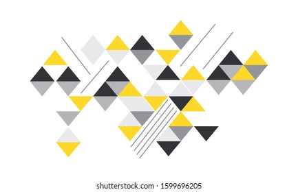 memphis style background vector. Illustration of abstract texture with triangles. Design patterns for banners, posters, leaflets.