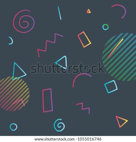 Memphis style background. Vector illustration..