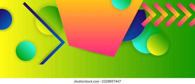 Memphis Style Bright color 3D design backgrounds template Airbrush surrealism summer juicy 60s, 70s, 80s background with geometric elements