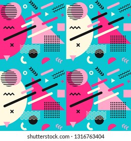 Memphis style colorful pattern