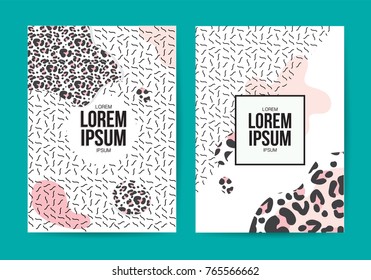 Memphis style cover. background design with Colorful template. Geometric shapes and patterns  for fashion design, invitation, presentation ,website, Vector illustration