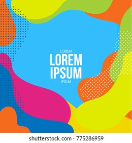 Memphis style cover. background design with Colorful template. Social Highlight Covers and stories page 