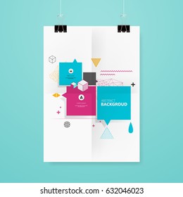 Memphis Style Cover or Flyer Design.