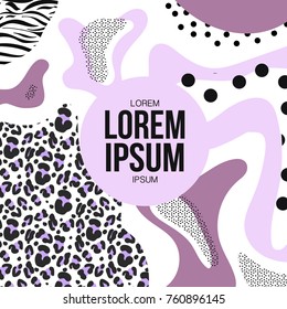 Memphis style cover template. Background design with colorful style. Geometric shapes and patterns  for fashion design, invitation, presentation ,website, Vector illustration