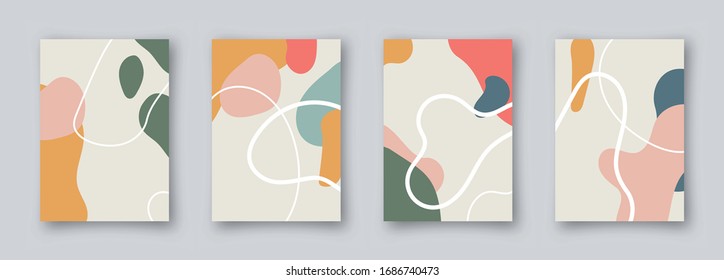 Memphis style covers set with geometric shapes and patterns. Collection of templates in trendy memphis fashion 80-90s. for cover design, ad, posters, books, greeting cards and more. Vector.