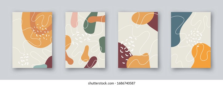 Memphis style covers set with geometric shapes and patterns. Collection of templates in trendy memphis fashion 80-90s. for cover design, ad, posters, books, greeting cards and more. Vector.