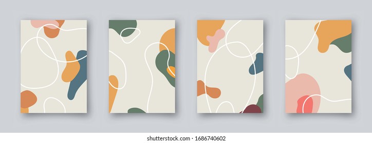 Memphis style covers set with geometric shapes and patterns. Collection of templates in trendy memphis fashion 80-90s. for cover design, ad, posters, books, greeting cards and more. Vector.