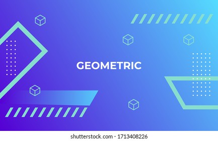 memphis style design background in blue colour