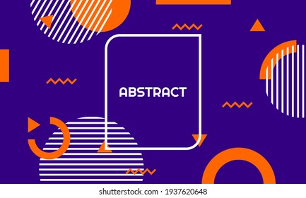 memphis style design background, dynamic shapes composition