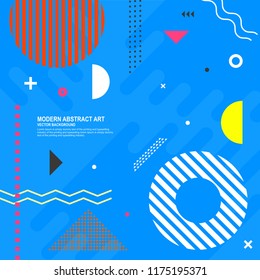 Memphis Style Design Backgrounds. Creative Abstract Geometric Modern Backgrounds.