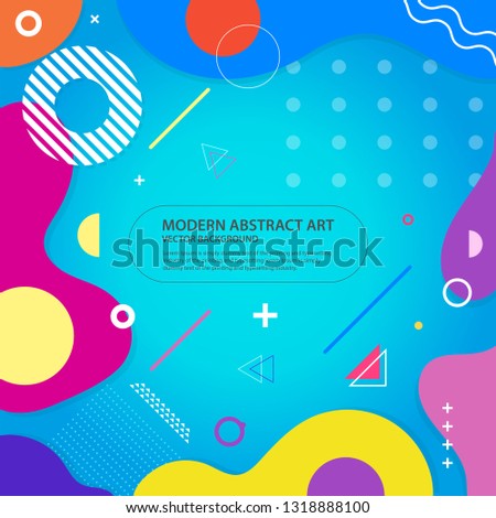 Memphis Style Design Backgrounds. Creative Abstract Geometric Modern Backgrounds.
