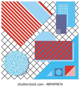 Memphis style design. Graphic background