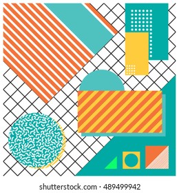 Memphis style design. Graphic background