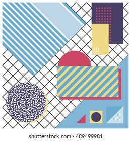 Memphis style design. Graphic background