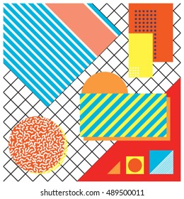 Memphis style design. Graphic background