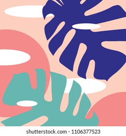 memphis style with floral background