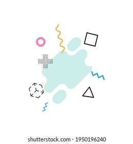 Memphis style geometric background playful design, abstract modern geometric background design template graphics, colorful geometric shape pattern