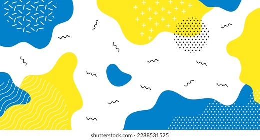 Memphis style geometric pattern colorful background. Vector illustration