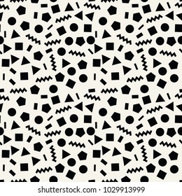 memphis style geometric seamless pattern