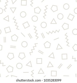 memphis style geometric seamless pattern