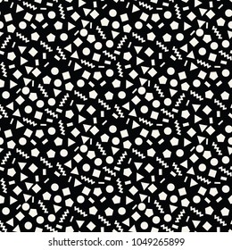 memphis style geometric seamless pattern