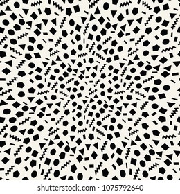 memphis style geometric seamless pattern