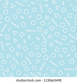 memphis style geometric seamless pattern