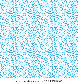 Memphis style geometric seamless pattern. Vector
