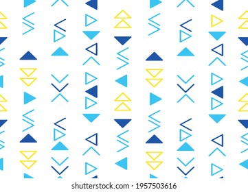 Memphis style geometric seamless pattern. Vector
