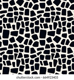 Memphis style hand drawn textured seamless pattern.Retro flavour trendy geometric elements painted with colorful ink brush strokes.
