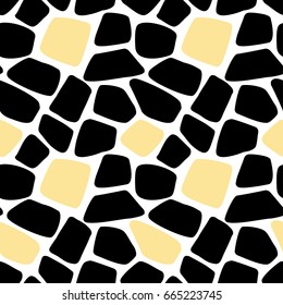 Memphis style hand drawn textured seamless pattern.Retro flavour trendy geometric elements painted with colorful ink brush strokes.