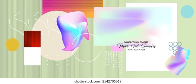 Memphis Style mesh cover set of backgrounds The Clean Style texture foil pearl shades. Abstract 3D gradient with holographic foil. 90s, 80s retro style