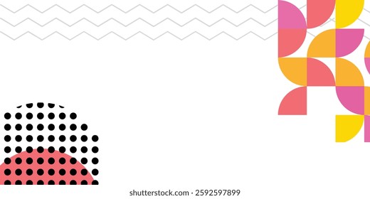 memphis style with minimal design, Memphis style Banner Design Perfect for Ad, invitation, presentation Header, Page, Cover, Cool geometric backgrounds for your design. Applicable for Banners