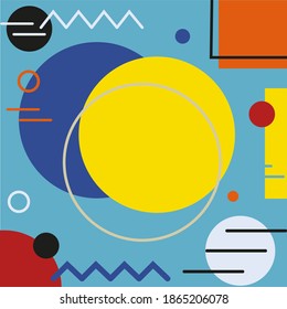 Ánimo de estilo memphis y arte vectorial de inspiración