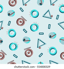 Memphis style pattern mint